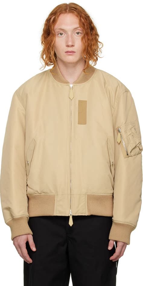 burberry white bomber jacket|burberry bomber jacket beige.